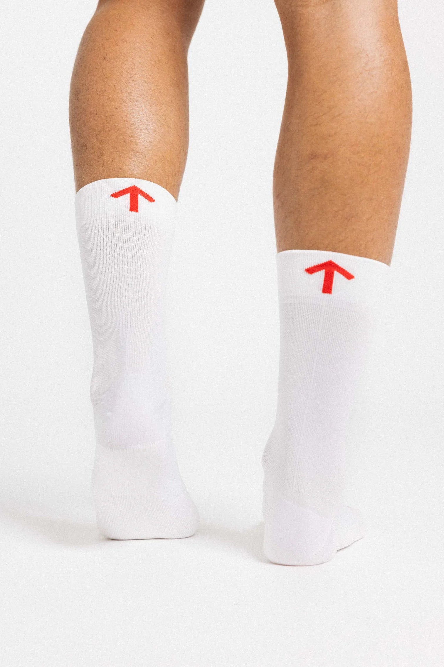 Chance - Padded Trail Socks White and Orange