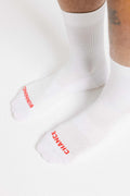 Chance - Padded Trail Socks White and Orange