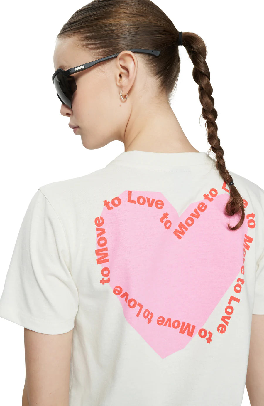 UNNA - Heart T-Shirt Vanilla White Men & Women