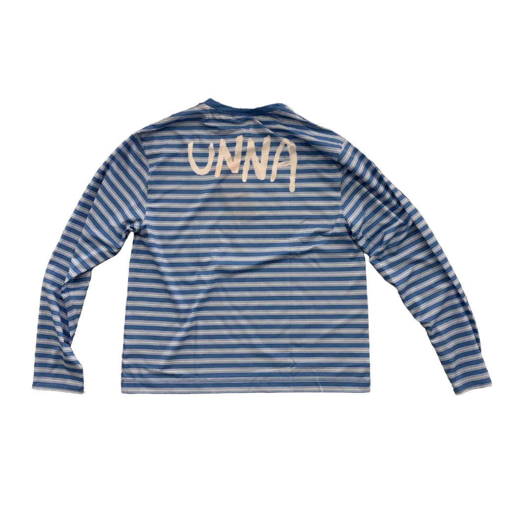 UNNA - Striped LS Business Blue Men