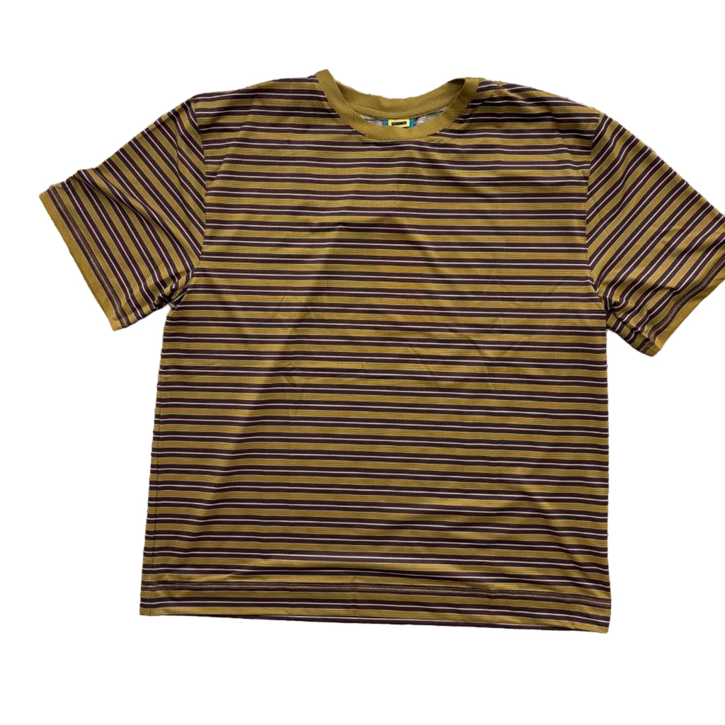 UNNA - Wavy Tee Strip Mud Gold Unisex