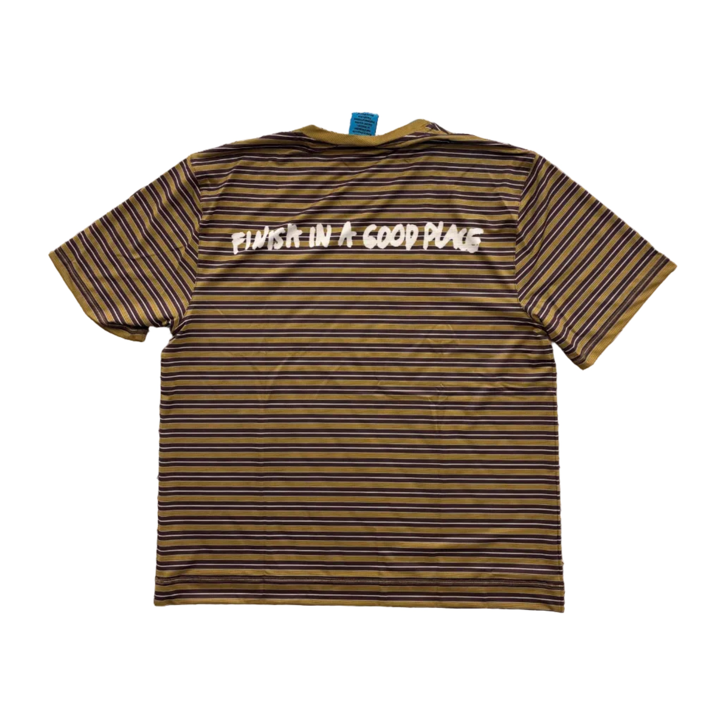 UNNA - Wavy Tee Strip Mud Gold Unisex