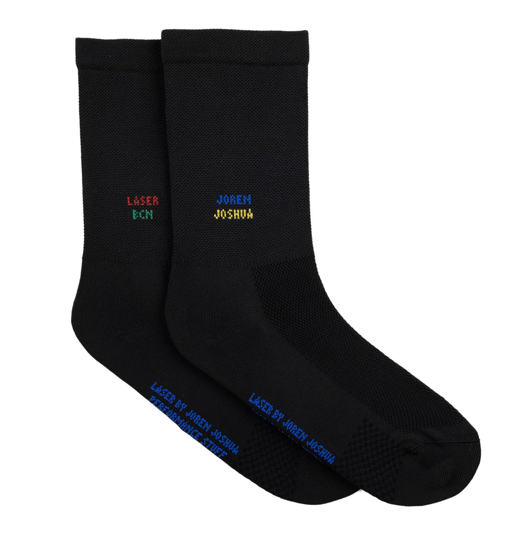 Laser socks by JorenJoshua Cycling - Black