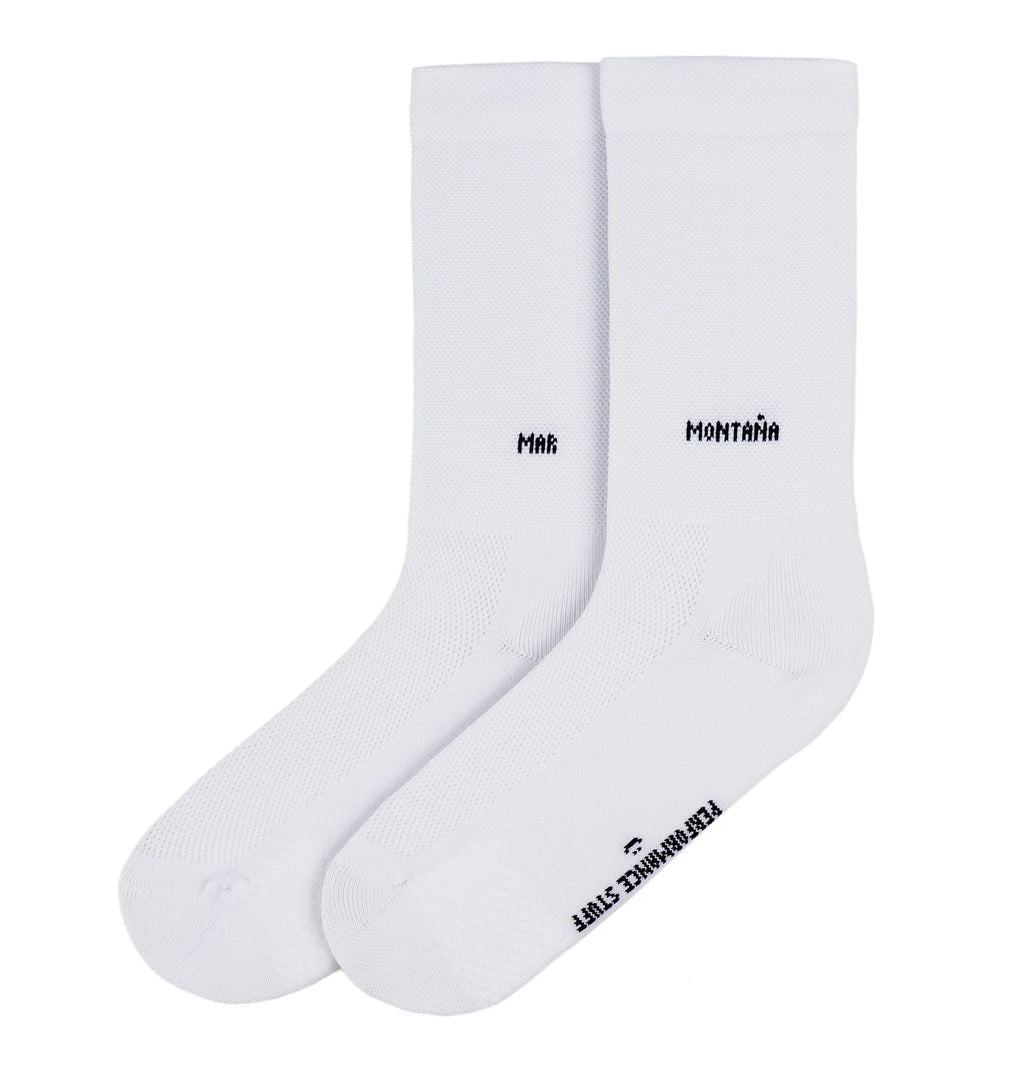Laser - Mar & Montaña Performance Socks White