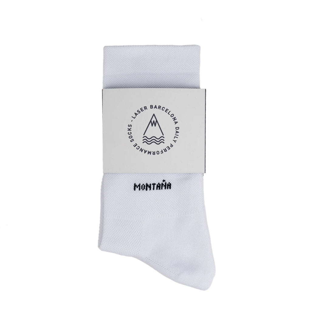 Laser - Mar & Montaña Performance Socks White