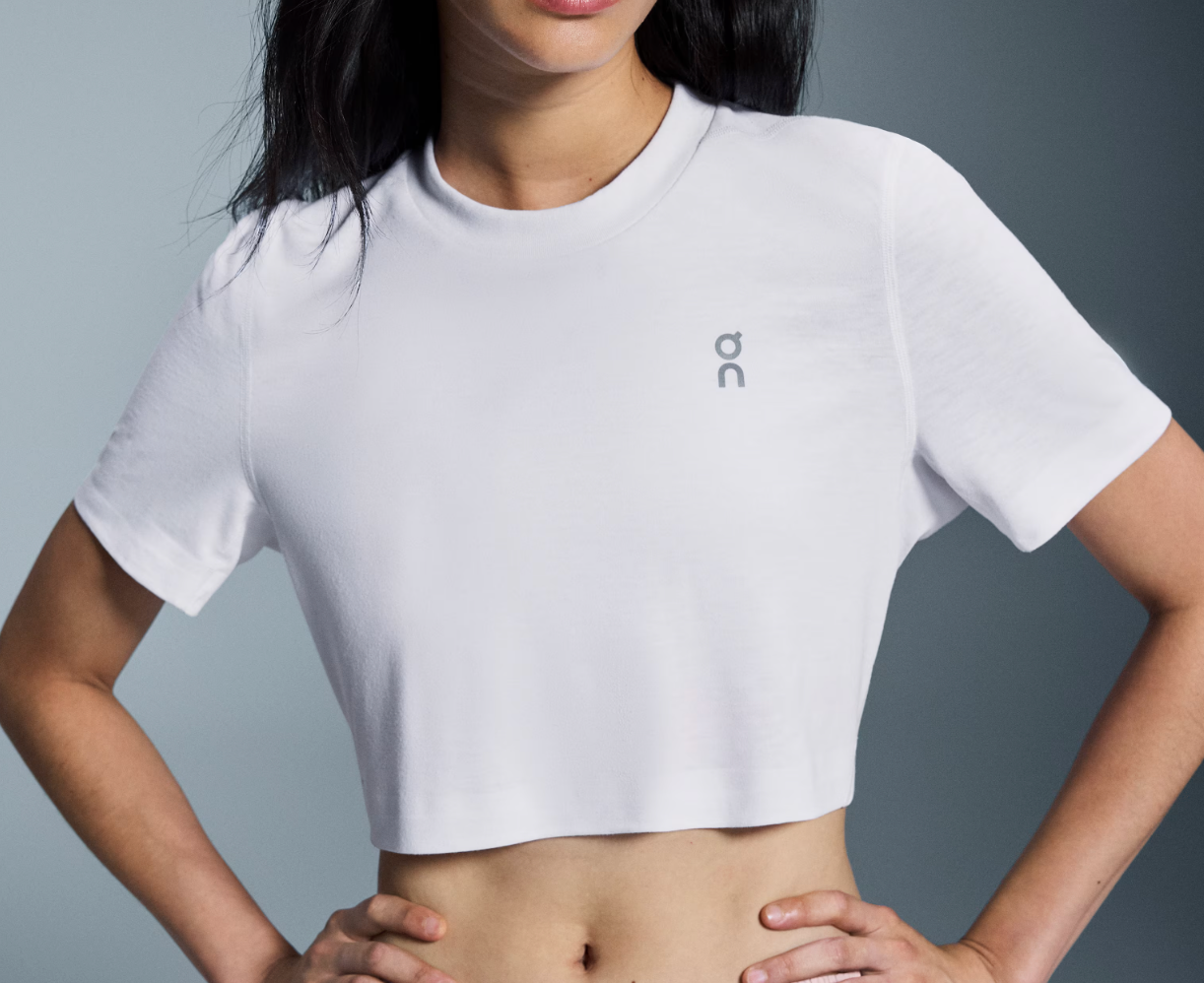 On - Train T Crop White Women