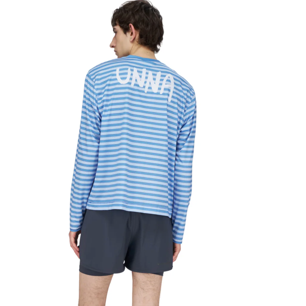 UNNA - Striped LS Business Blue Men