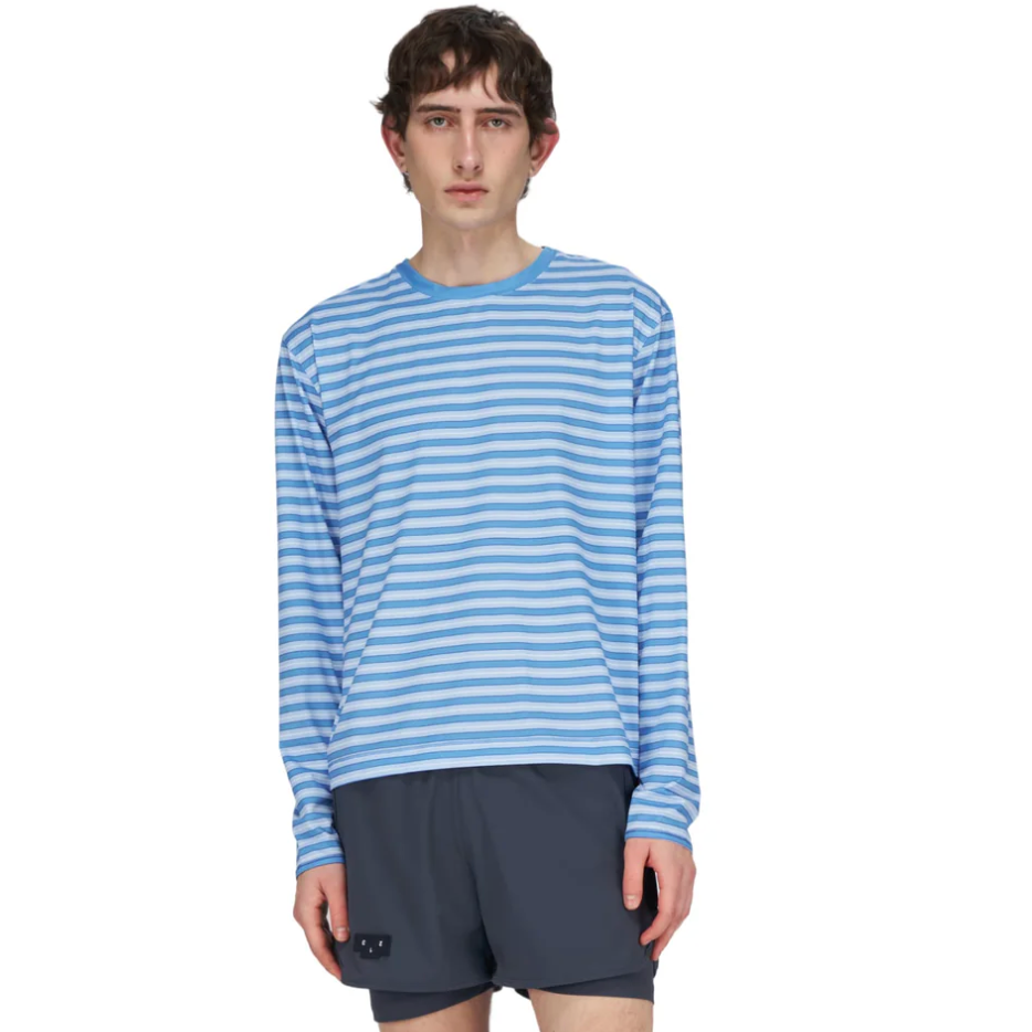 UNNA - Striped LS Business Blue Men