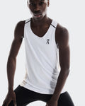 On - Performance Tank White Silver Men
