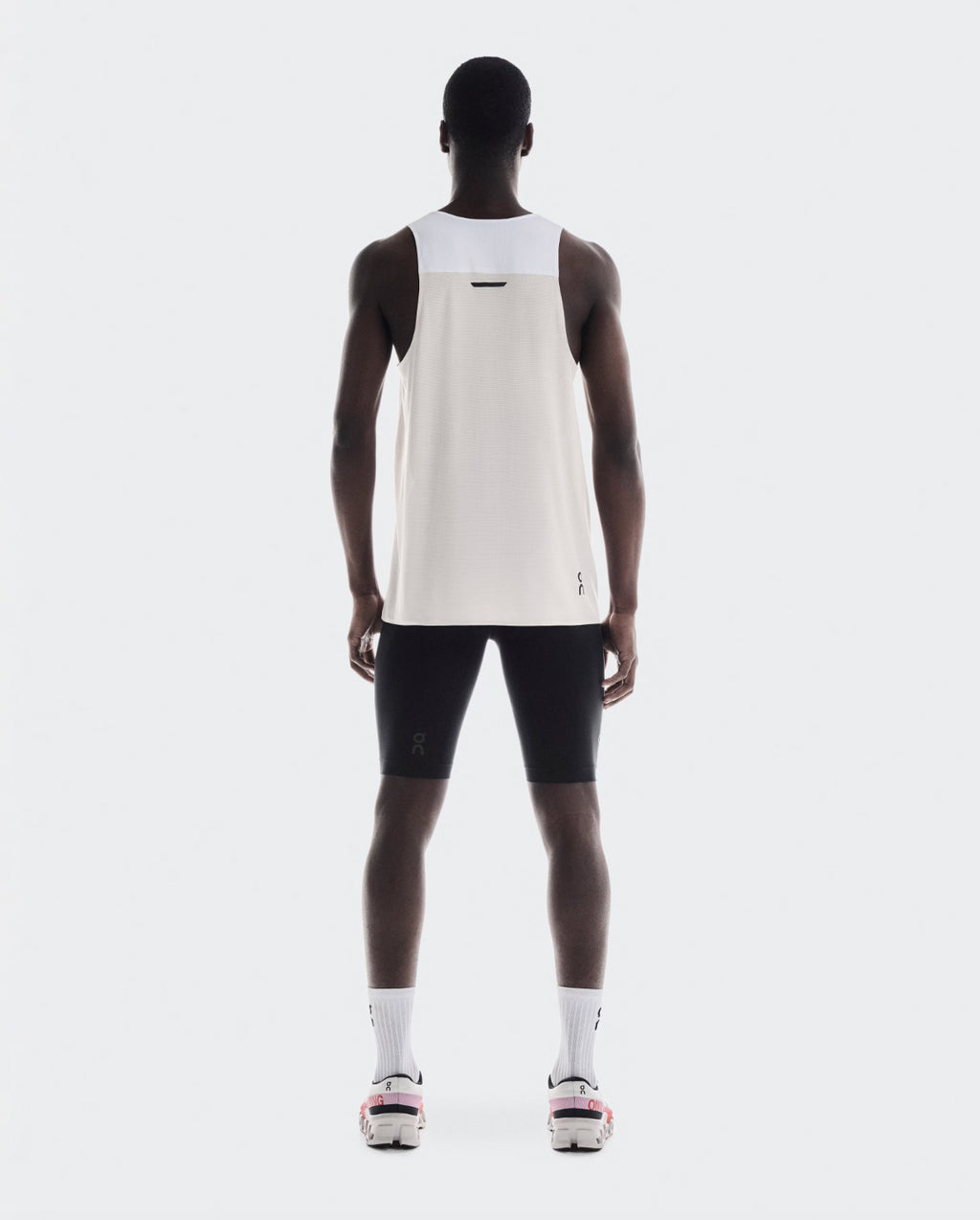 On - Performance Tank White Silver Men