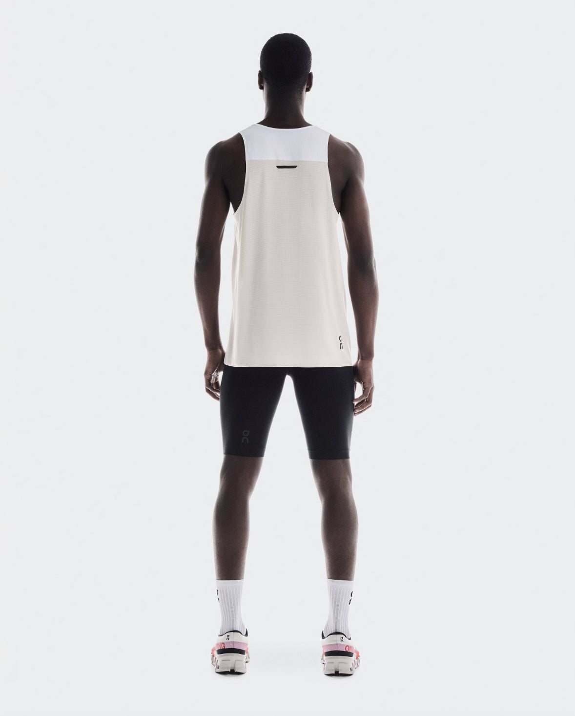 On - Performance Tank White Silver Men