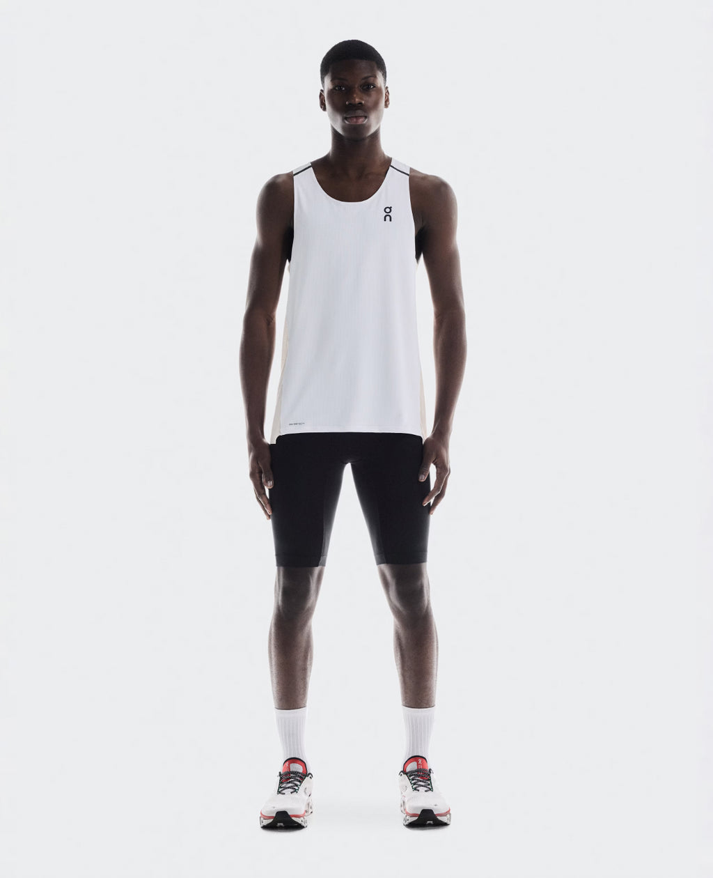 On - Performance Tank White Silver Men