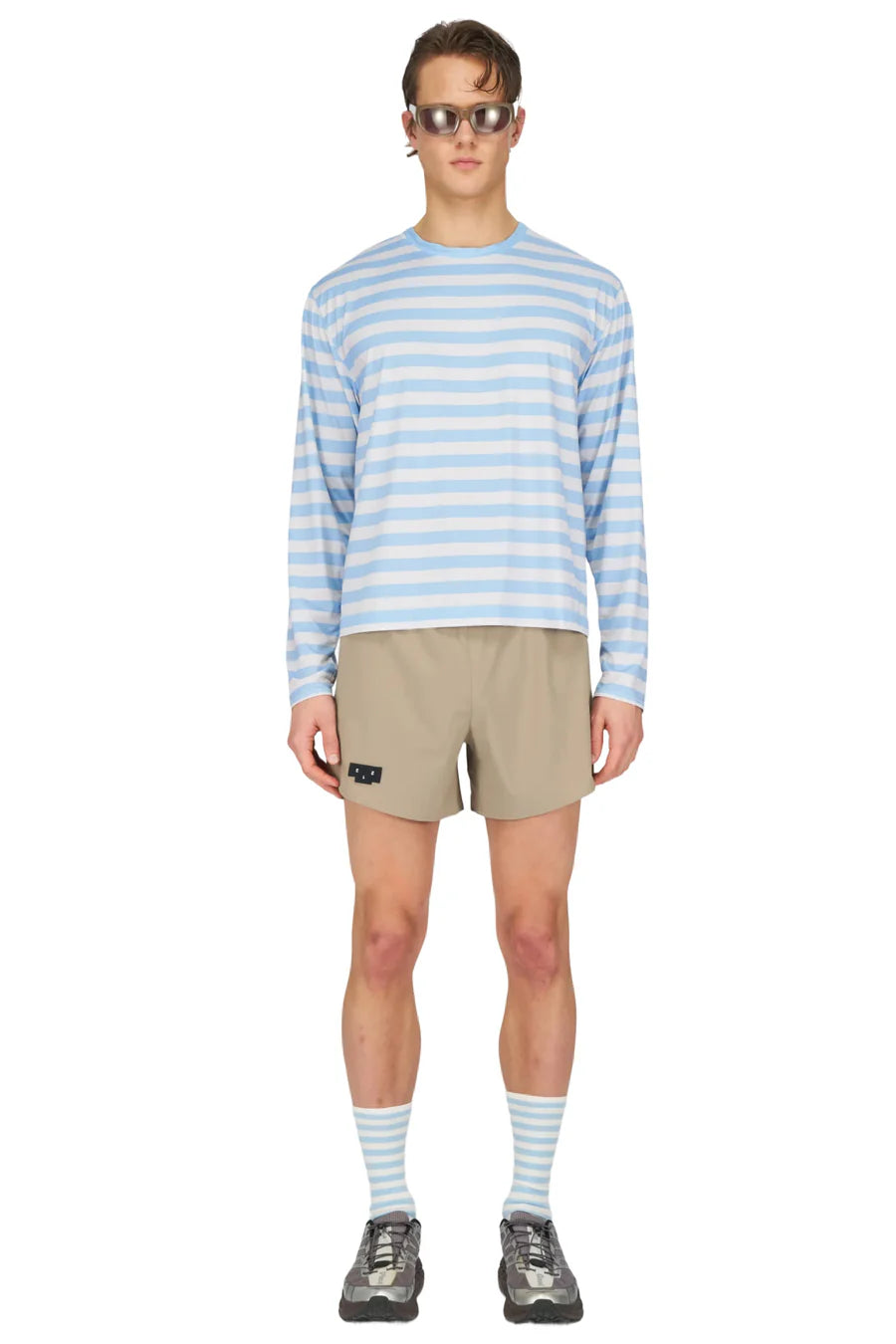 UNNA - Striped LS Baby Blue Men