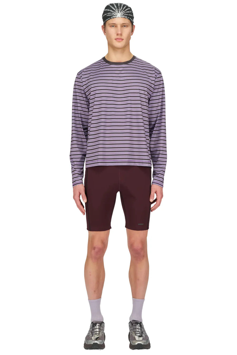 UNNA - Striped LS Grape Men