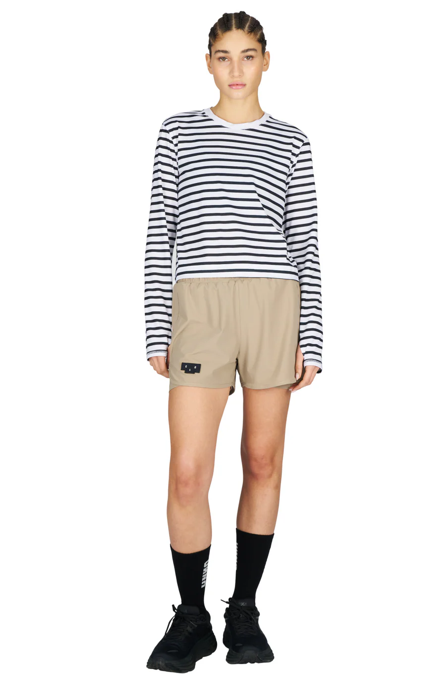 UNNA - Striped LS White And Navy Women