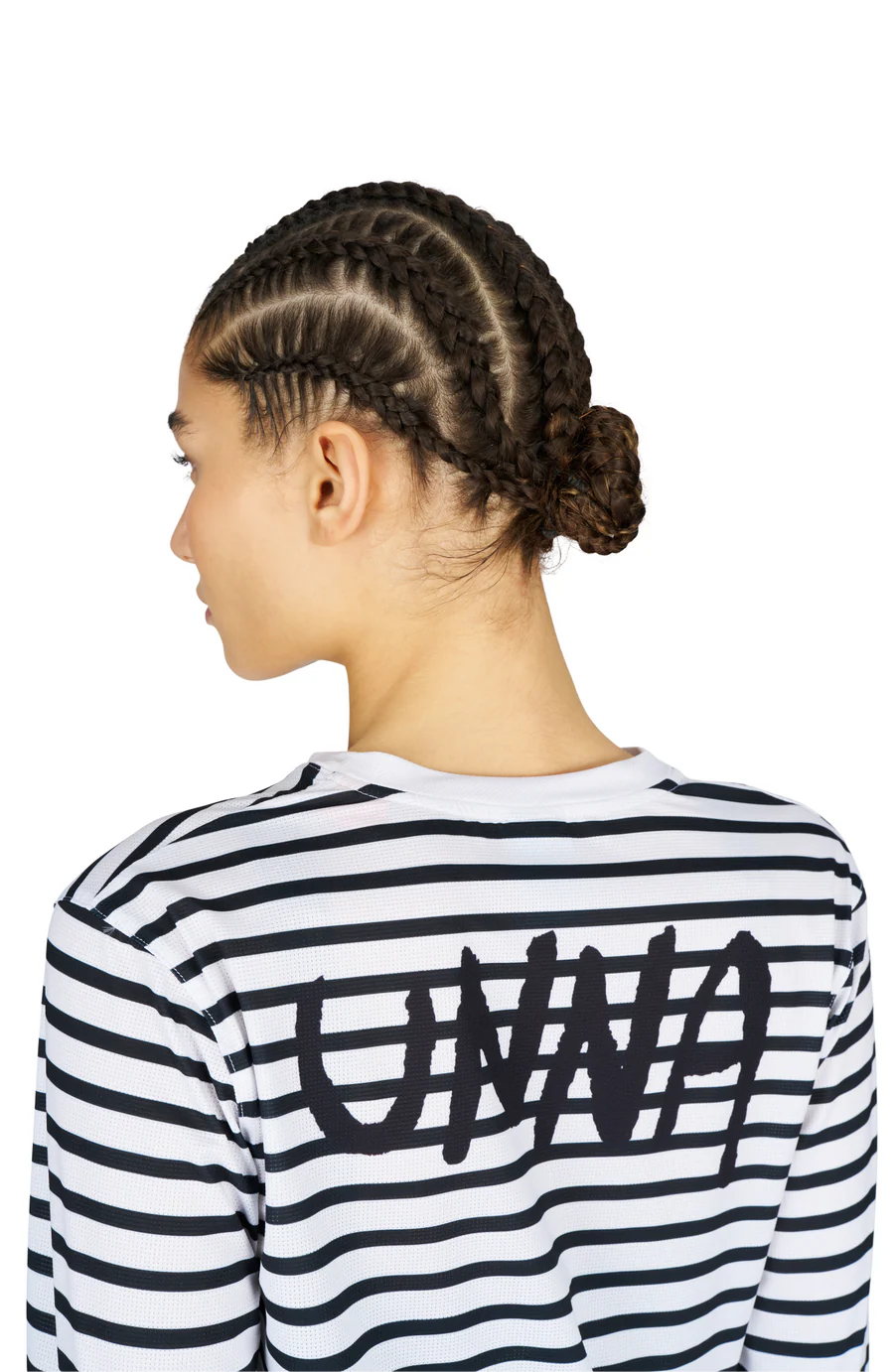UNNA - Striped LS White And Navy Women