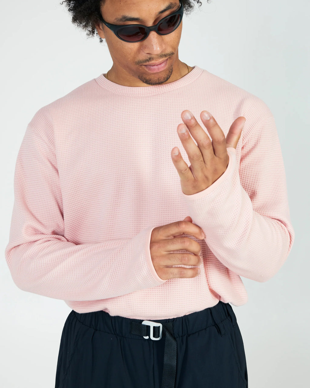 TIEMPOS™ Organic Cotton Waffle Long Sleeve