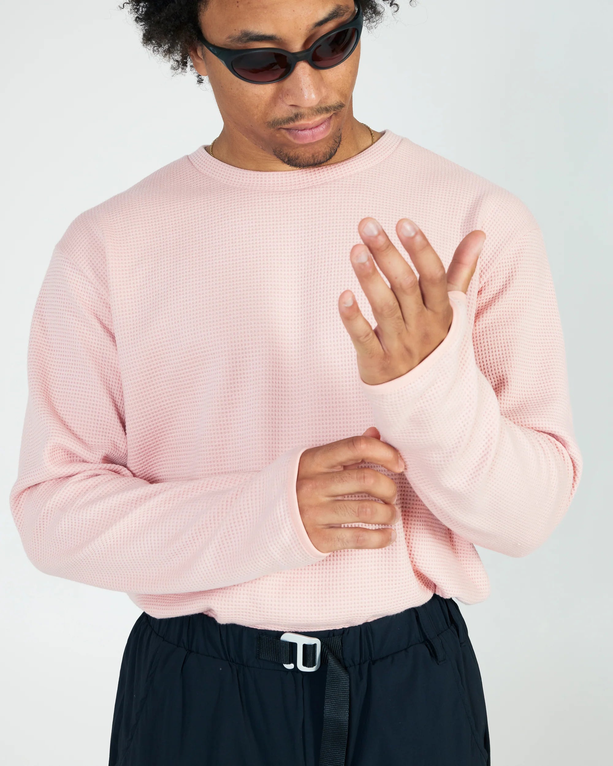 TIEMPOS™ Organic Cotton Waffle Long Sleeve