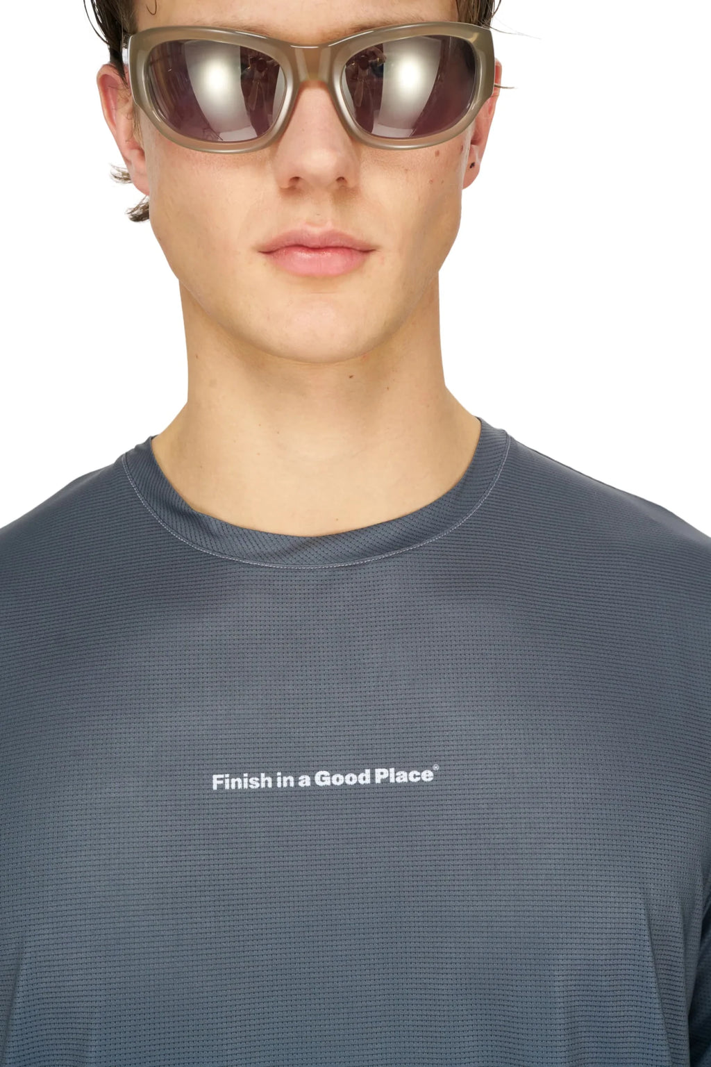 UNNA - Wavy Tee Blue Grey Unisex