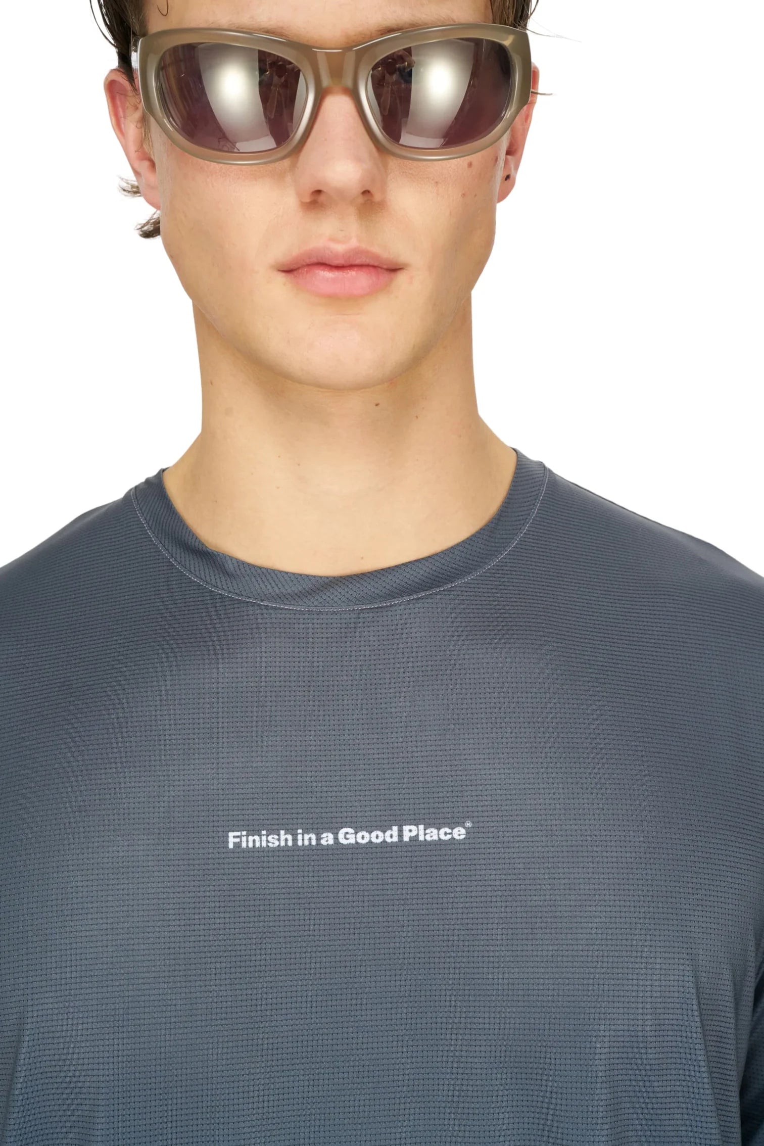 UNNA - Wavy Tee Blue Grey Unisex
