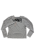 UNNA - Striped LS White And Navy Men