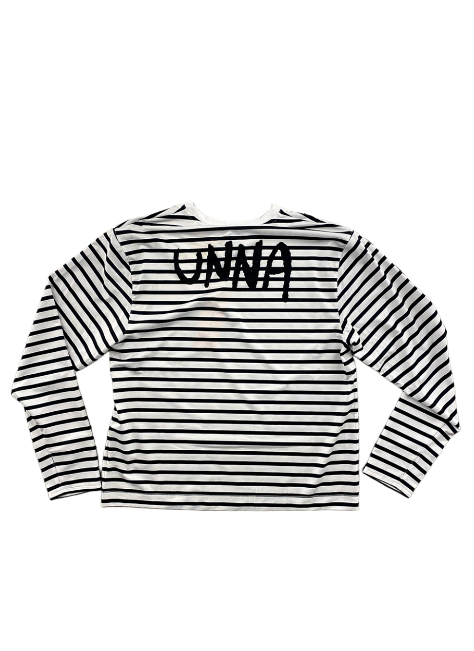UNNA - Striped LS White And Navy Women