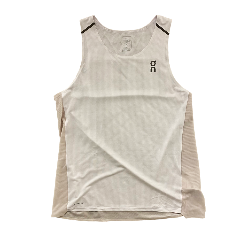 On - Performance Tank White Silver Men